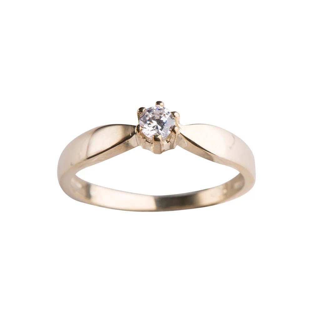 8kt. guldring m/cz - Urma.dk