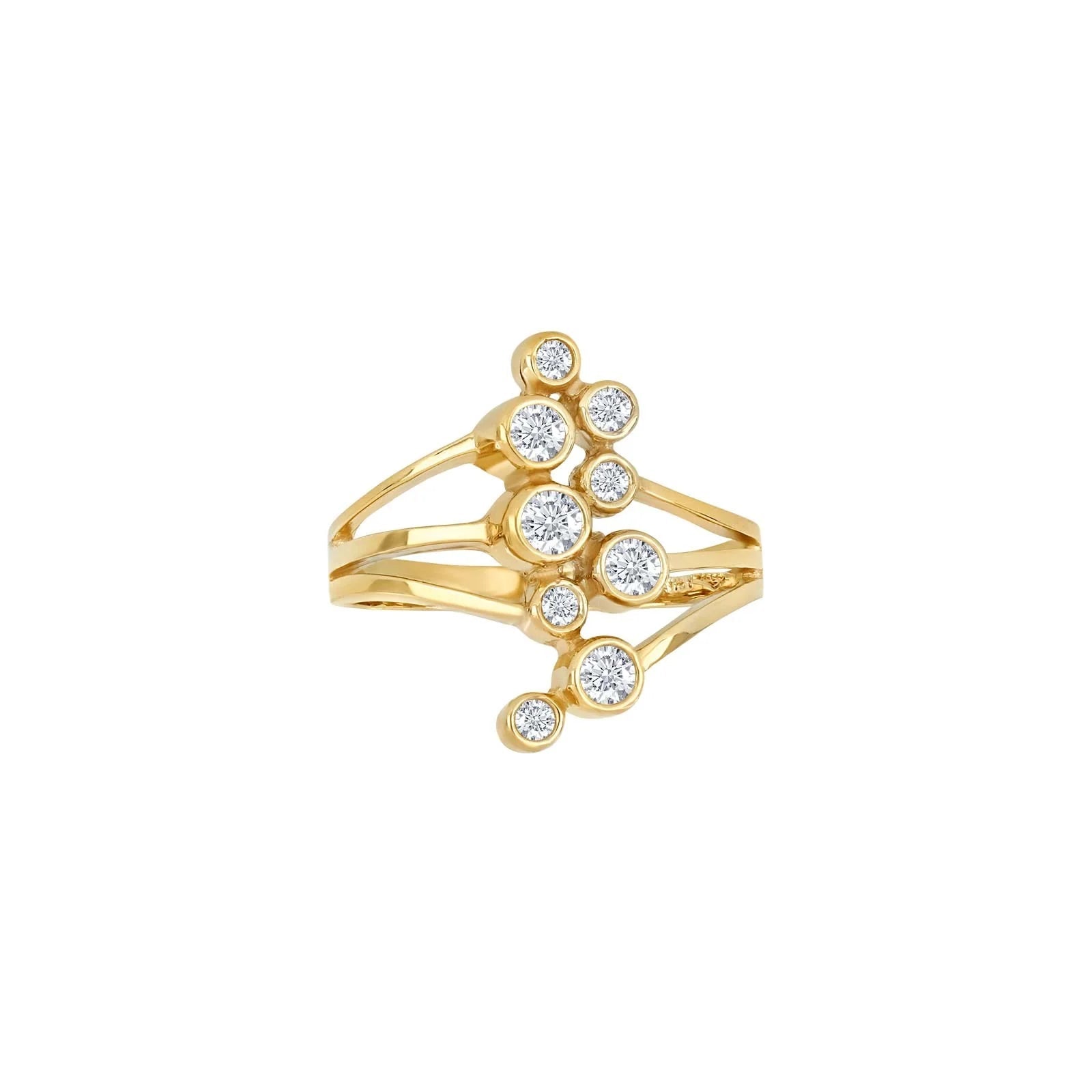 8kt. guldring m/cz - Urma.dk