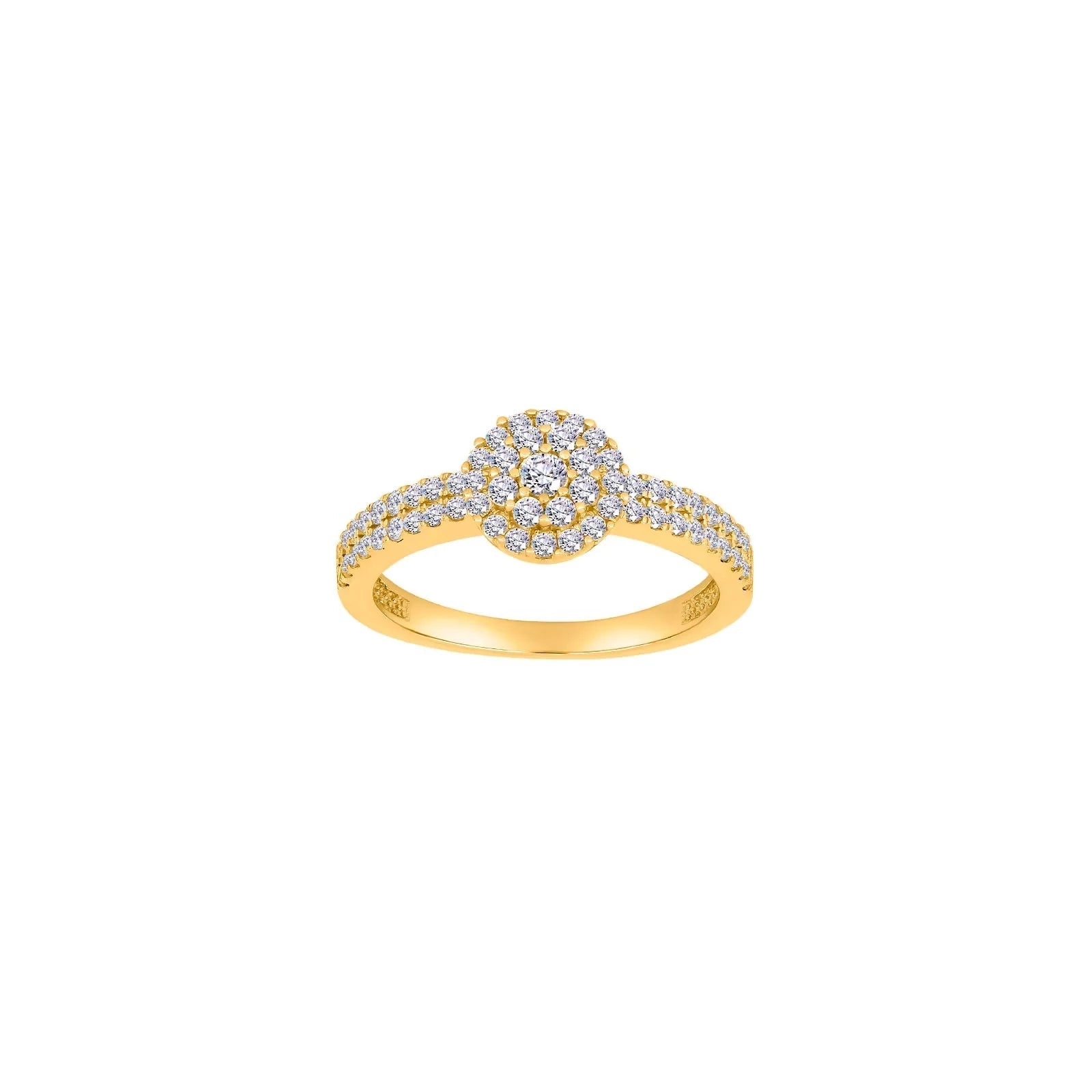 8kt. guldring m/cz - Urma.dk