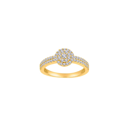 8kt. guldring m/cz - Urma.dk