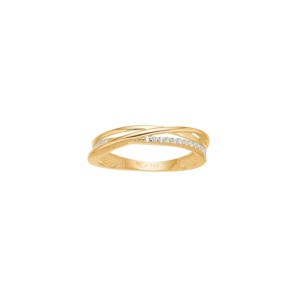 8kt. guldring m/cz - Urma.dk