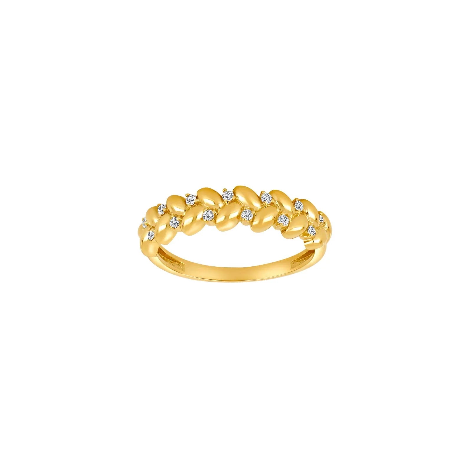 8kt. guldring m/cz - Urma.dk