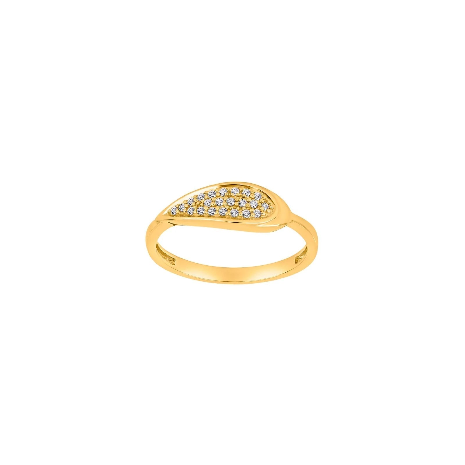 8kt. guldring m/cz - Urma.dk