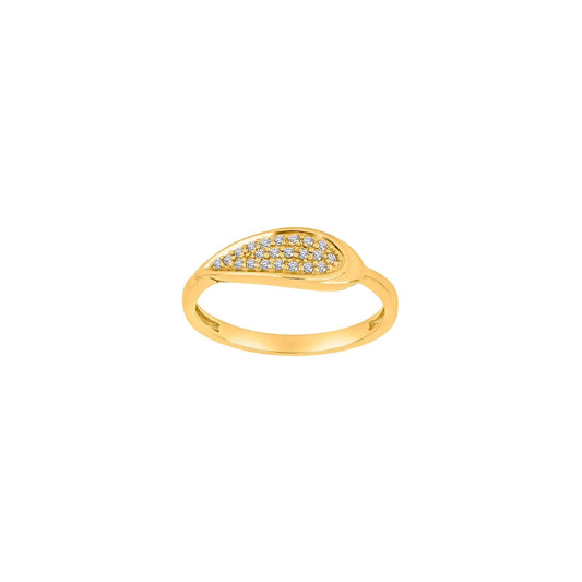 8kt. guldring m/cz - Urma.dk