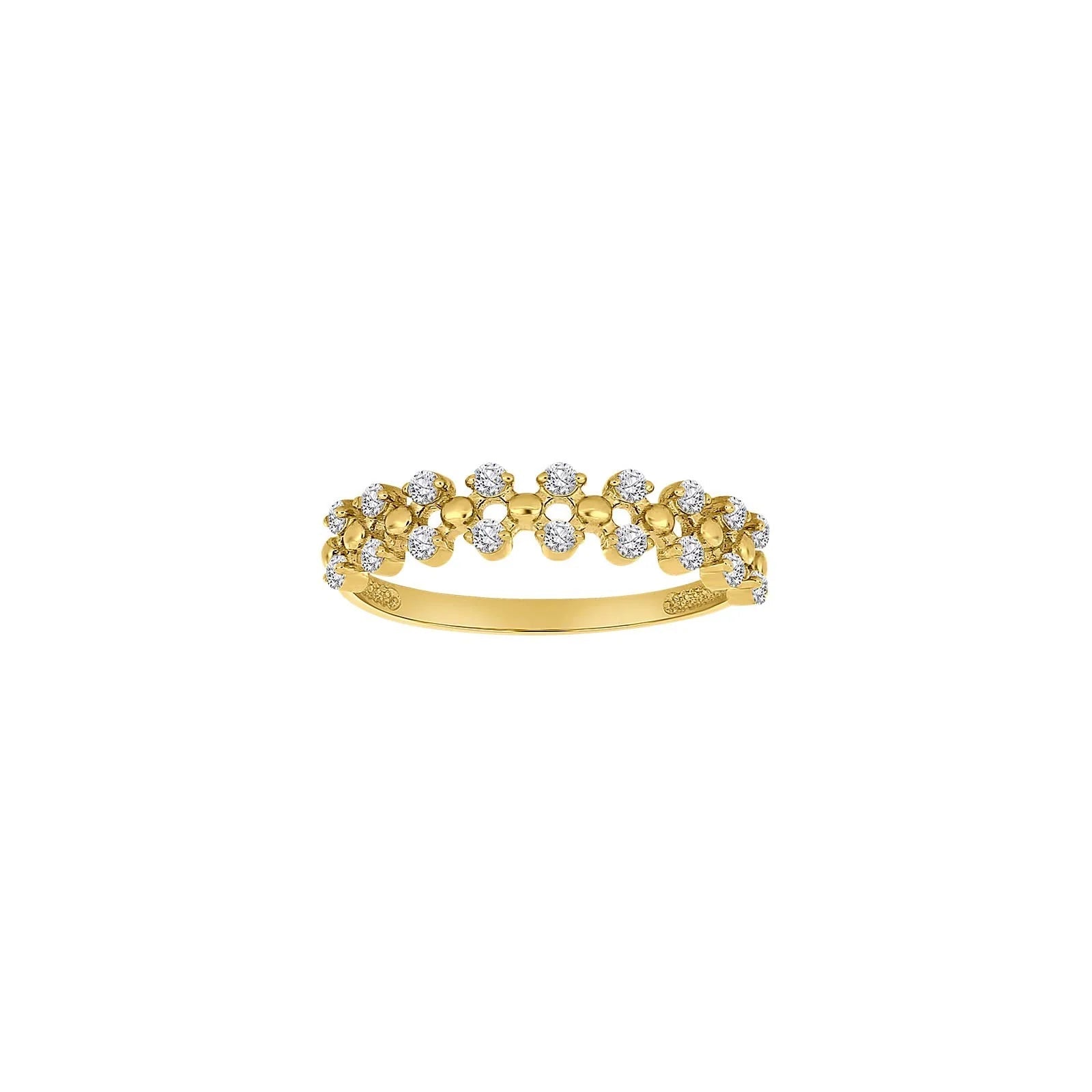 8kt. guldring m/cz - Urma.dk