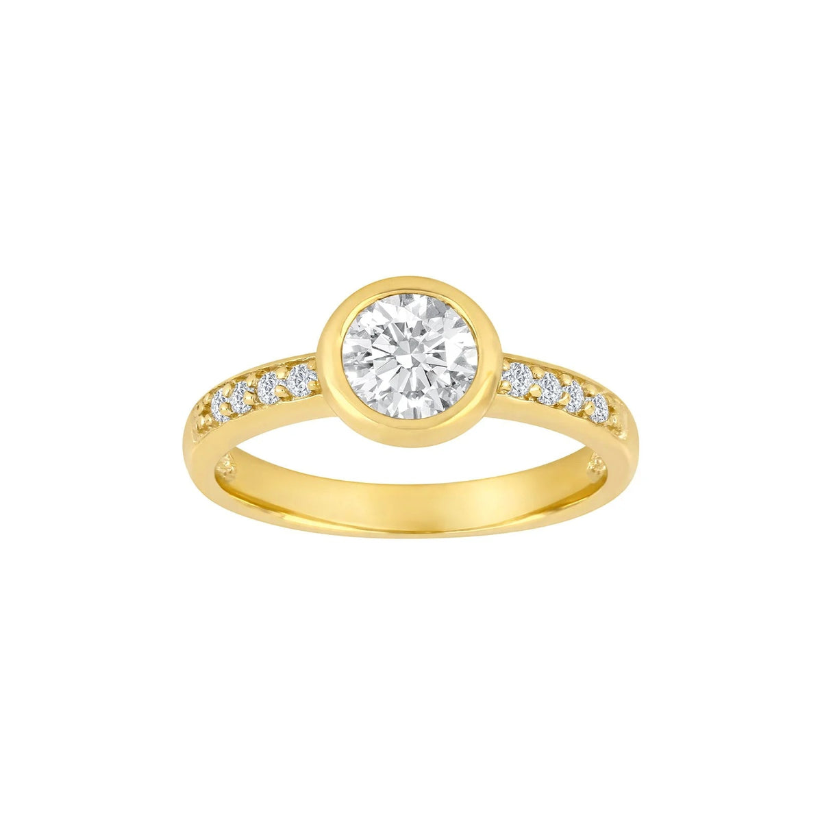 8kt. guldring m/cz - Urma.dk