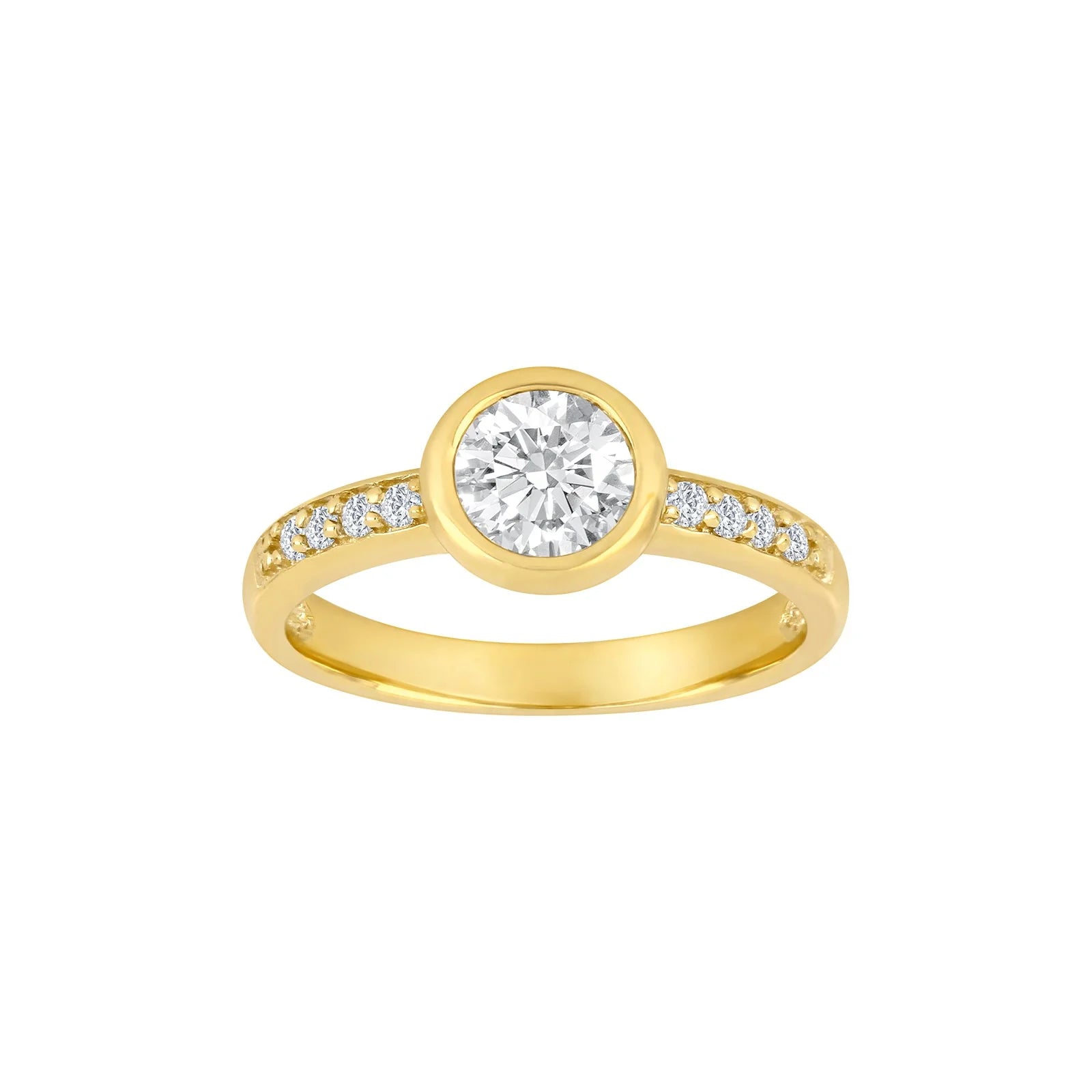 8kt. guldring m/cz - Urma.dk