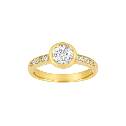 8kt. guldring m/cz - Urma.dk
