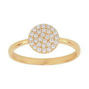 8kt. guldring m/cz rund 8mm - Urma.dk