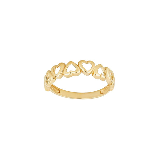 8kt. guldring m/hjerter - Urma.dk