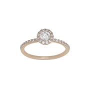 8kt. guldring rund m/cz - Urma.dk