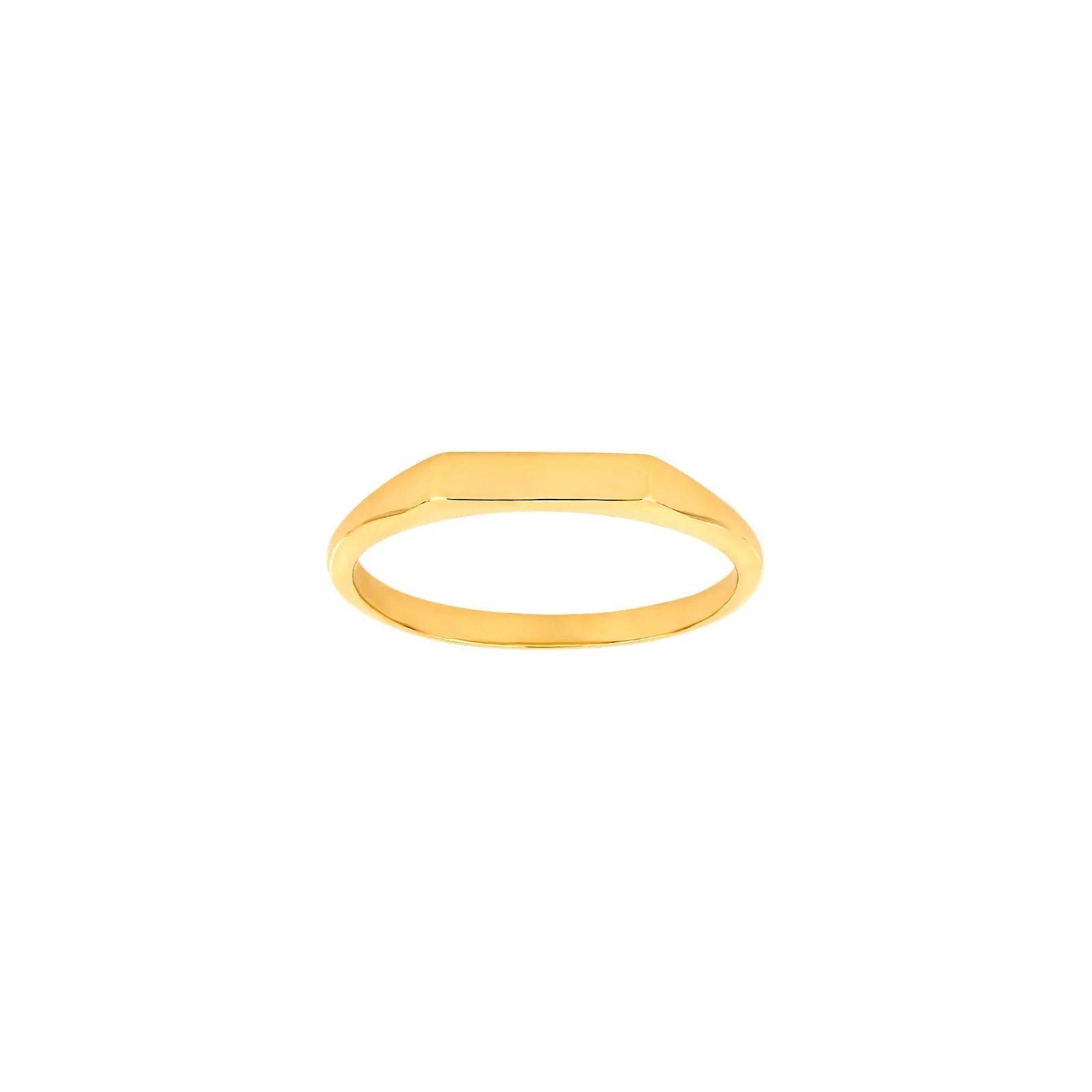 8kt. guldsignetring smal - Urma.dk
