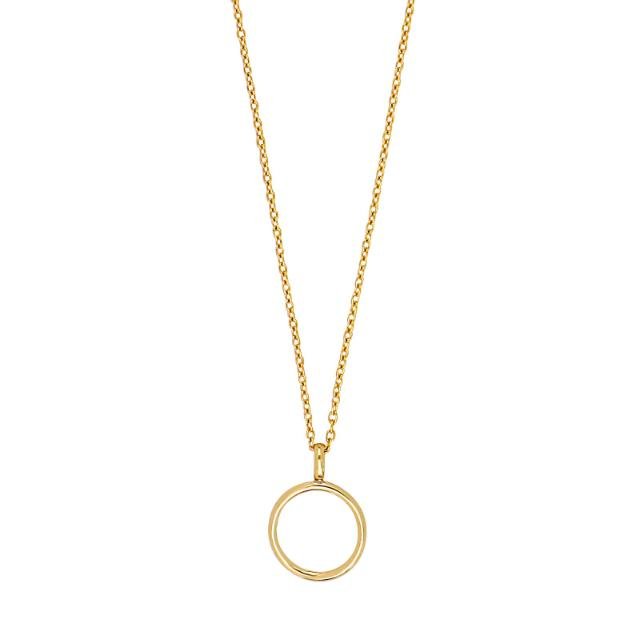 8kt. guldvedhæng cirkel inkl. forg. kæde - Urma.dk