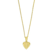 8kt. guldvedhæng hjerte inkl. forg. sølvkæde - Urma.dk