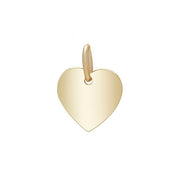 8kt. guldvedhæng hjerte plade 10mm - Urma.dk