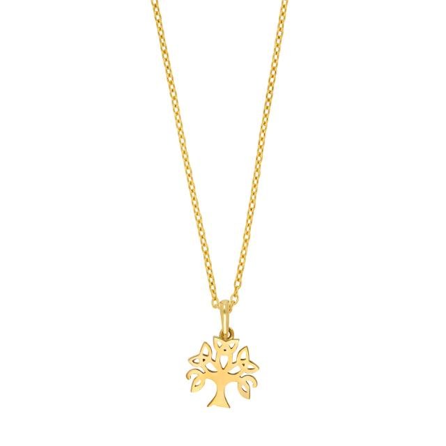 8kt. guldvedhæng livets træ inkl. forg. kæde - Urma.dk
