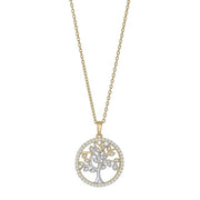 8kt. guldvedhæng livets træ m/cz inkl. forg. Sølvk - Urma.dk