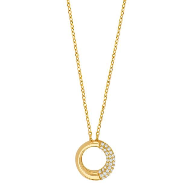 8kt. guldvedhæng m.cz inkl. forg. kæde - Urma.dk