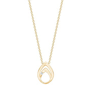 8kt. guldvedhæng m.cz inkl. forg. kæde - Urma.dk