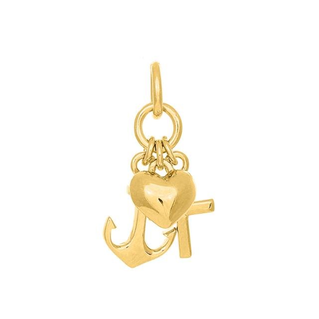 8kt. guldvedhæng/charm tro, håb & kærlighed - Urma.dk