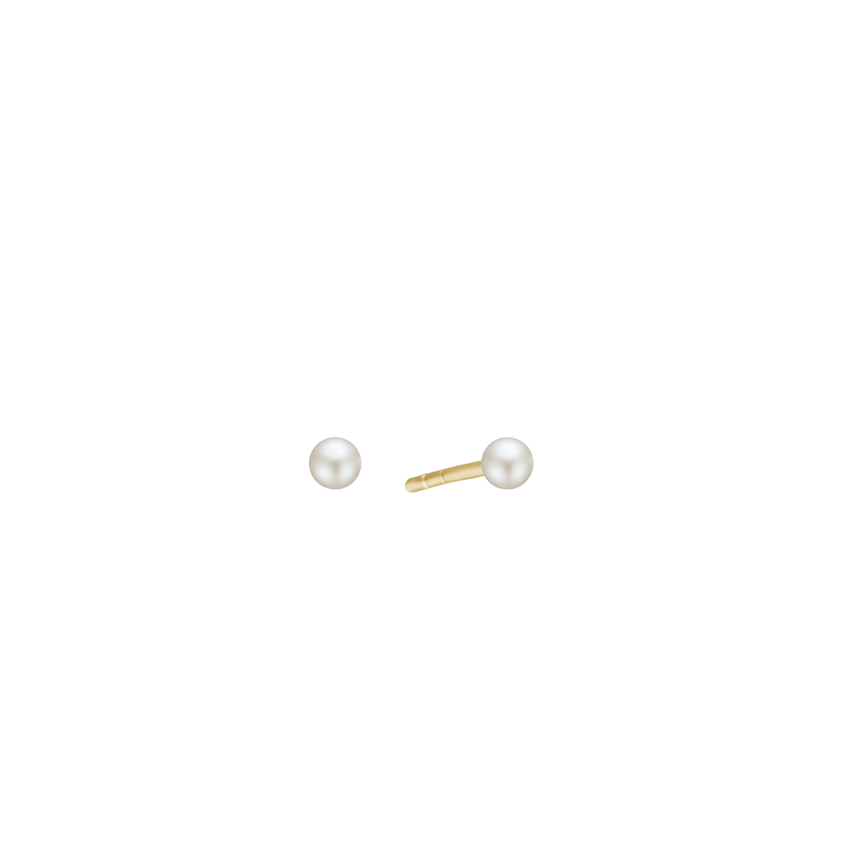 8KT ØRESTIK M/FERSKVANDSPERLE 4MM