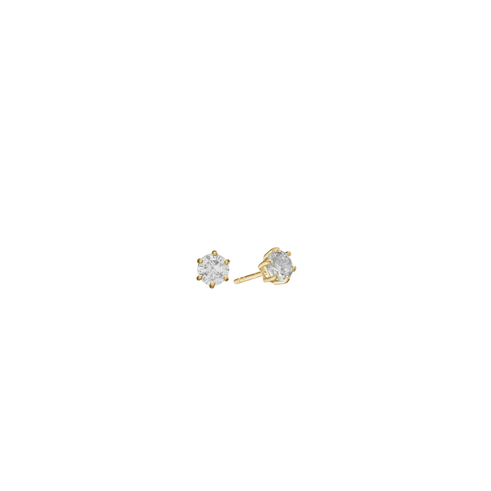 8KT ØRESTIK M/SY.ZIRCONIA 3MM