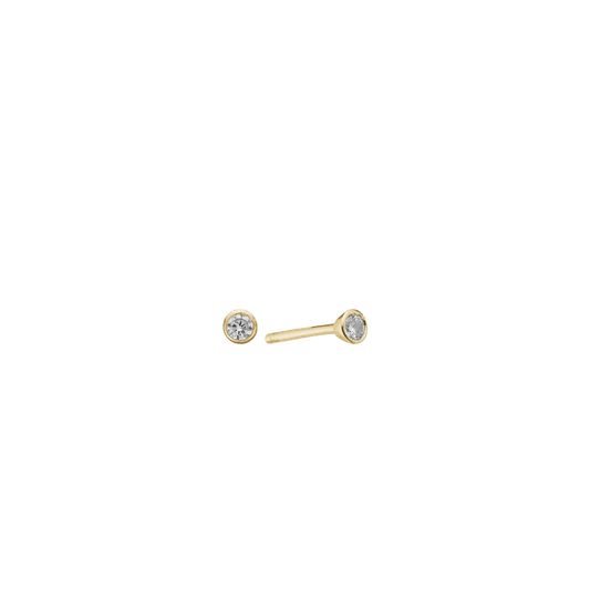 8KT ØRESTIK M/SY.ZIRCONIA 2,8MM - Urma.dk