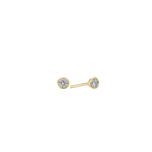 8KT ØRESTIK M/SY.ZIRCONIA 4,5MM - Urma.dk
