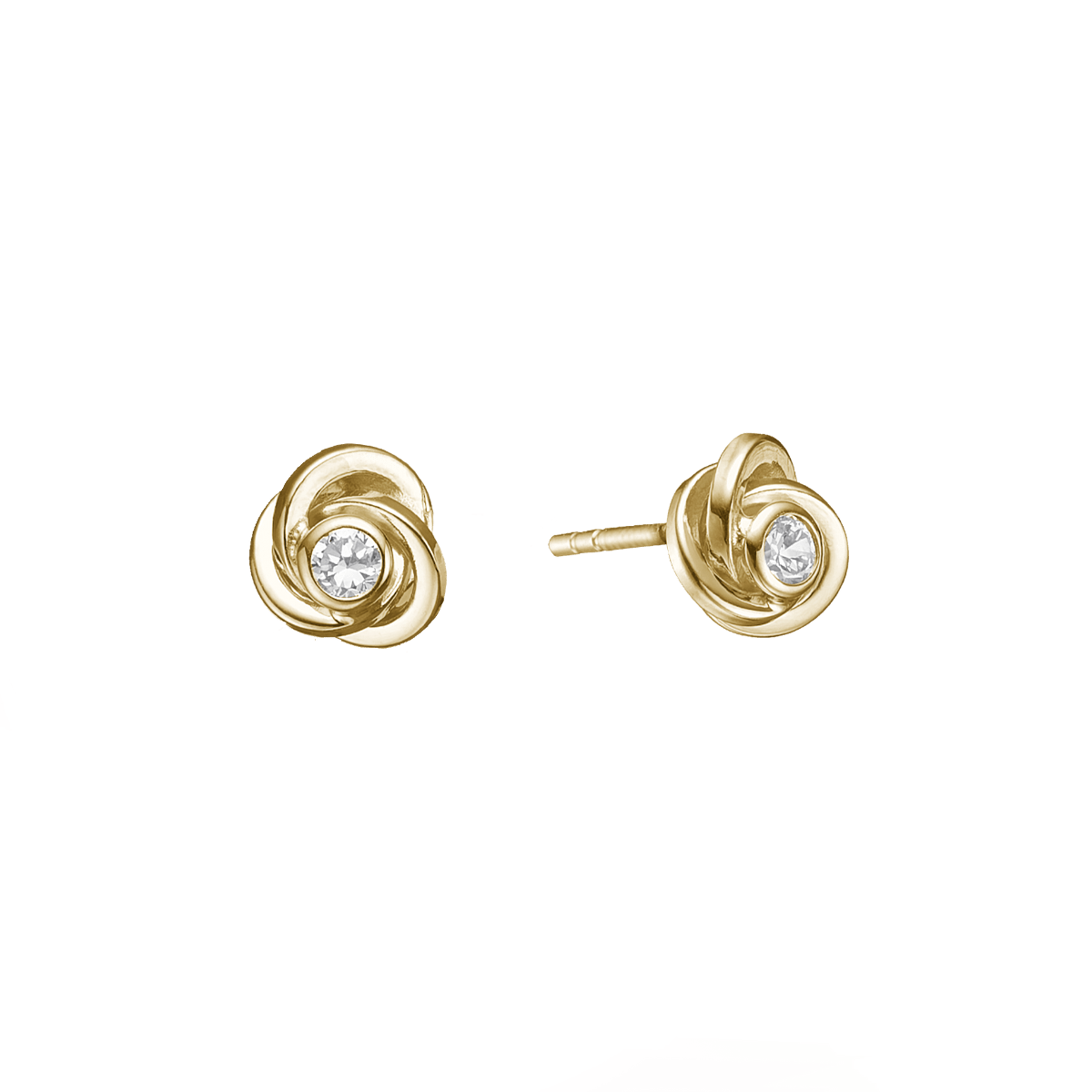 8KT ØRESTIK M/SY.ZIRCONIA - Urma.dk