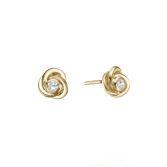 8KT ØRESTIK M/SY.ZIRCONIA - Urma.dk