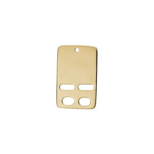 8KT VEDH. GRAVØRPLADE 14 x 22 mm