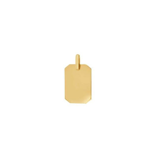 8kt. vedhæng plade 11x16mm - Urma.dk