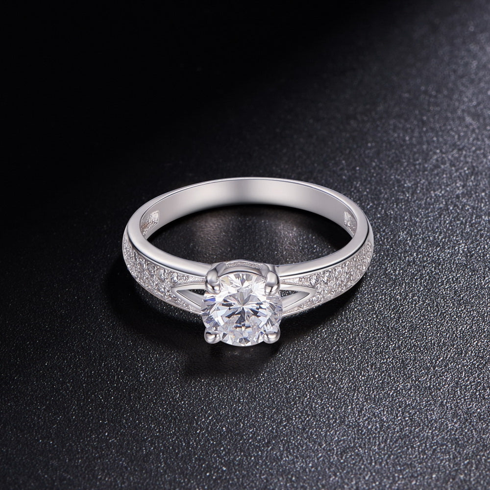 Sølv ring med zirconia sten