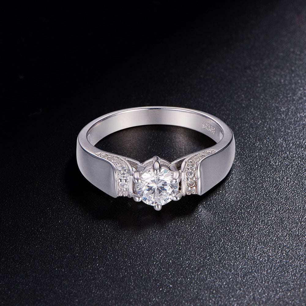 Sølv ring med zirconia sten