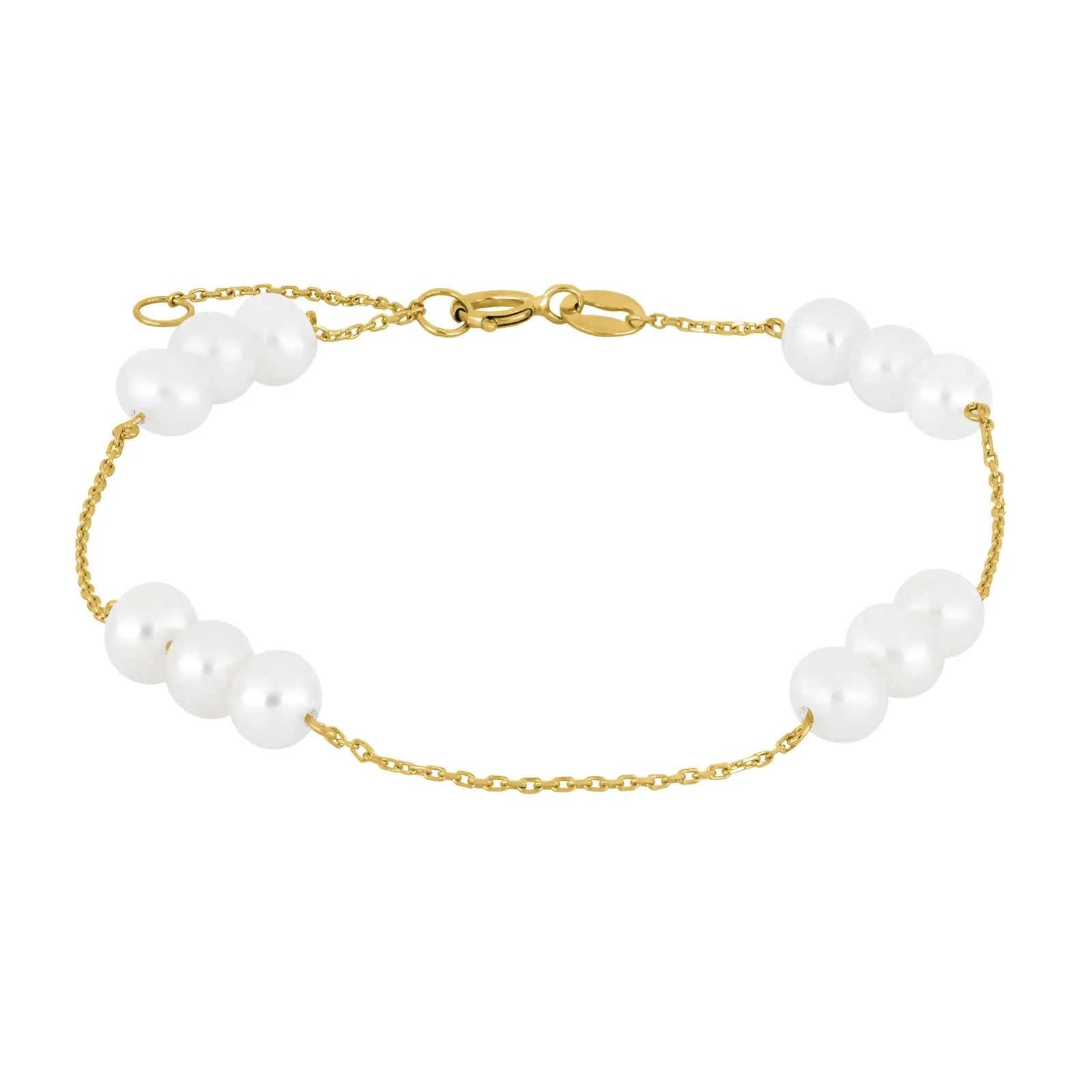9kt. Guld armbånd m/ fvk. perler - Urma.dk