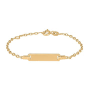 9kt. guldarmbånd m/plade - Urma.dk