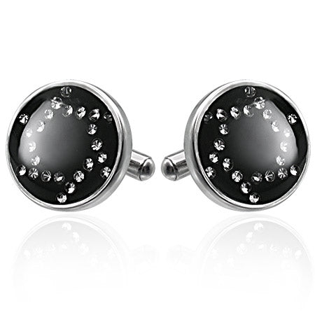 Manchetknapper runde i stål