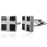 Manchetknapper stål firkantet 