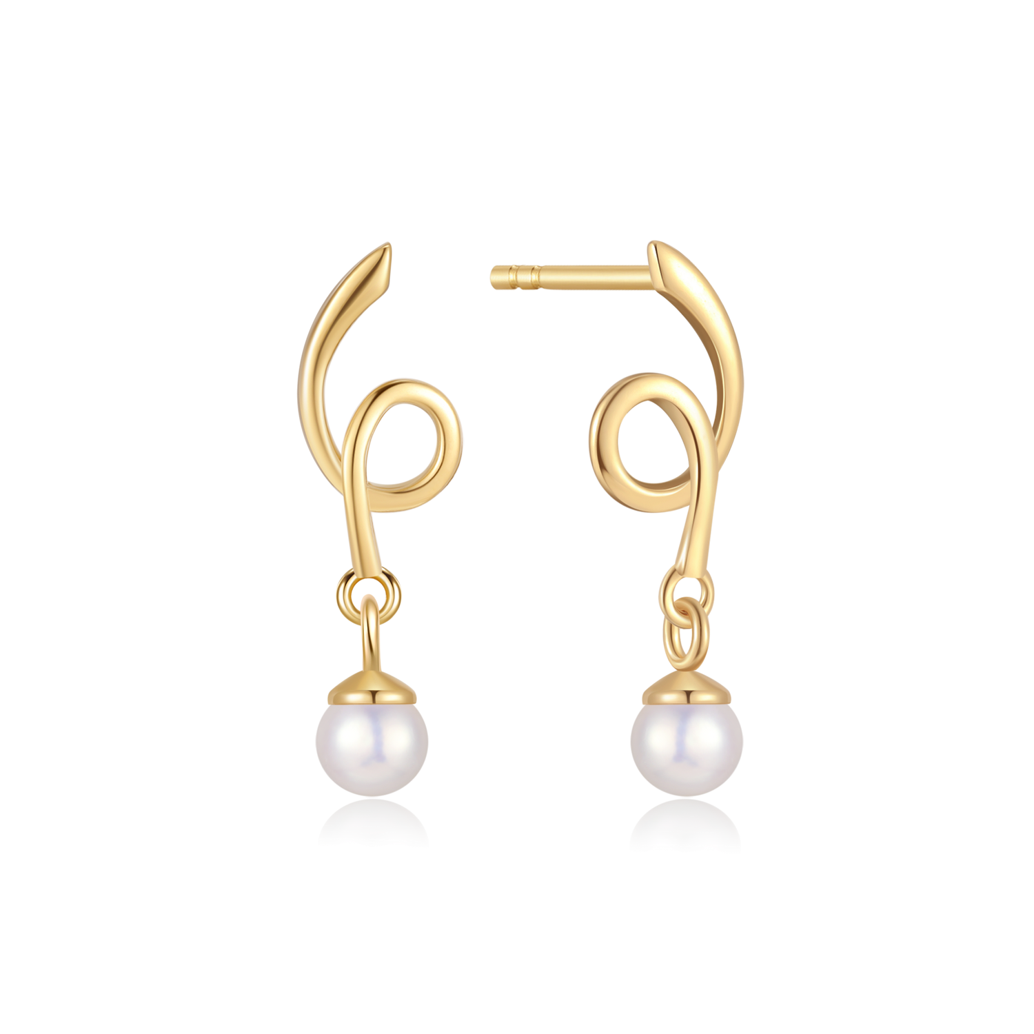 Sølvforgyldt ørestikker F10239198