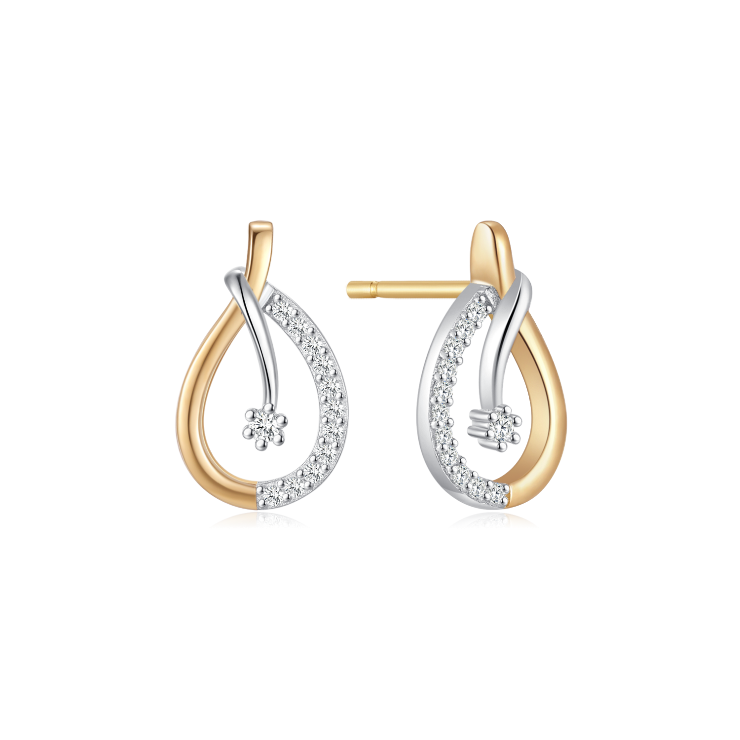 Sølvforgyldt ørestikker F10249301