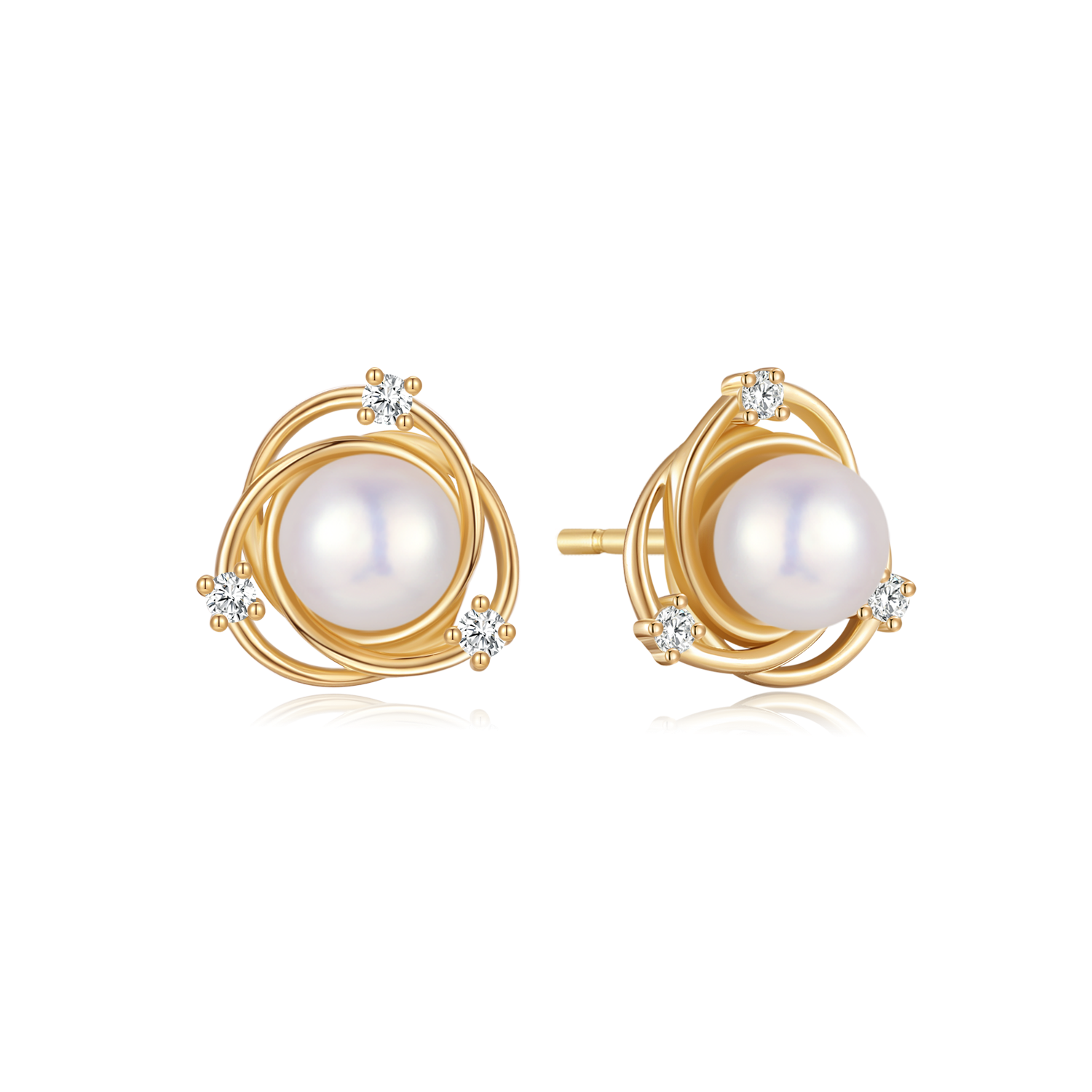 Sølvforgyldt ørestikker F10249303