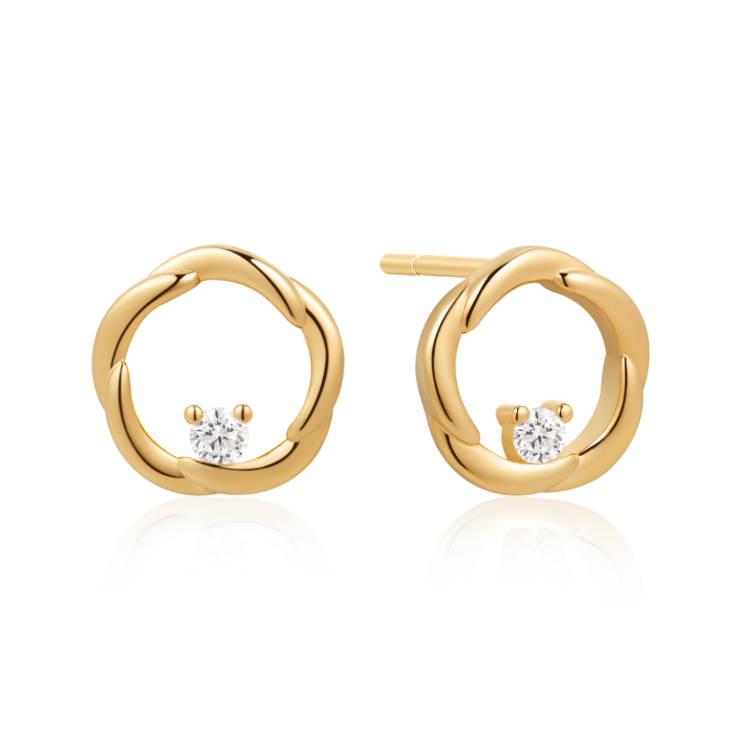 Sølvforgyldt ørestikker F10249315