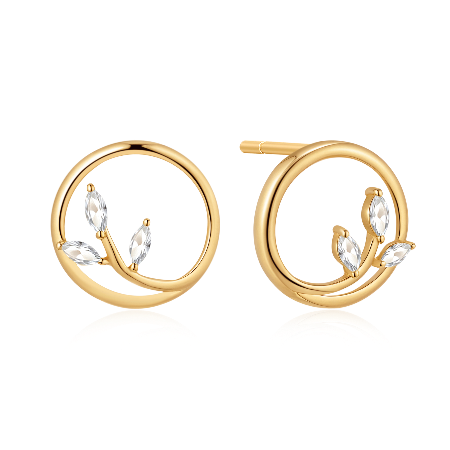 Sølvforgyldt ørestikker F10249316