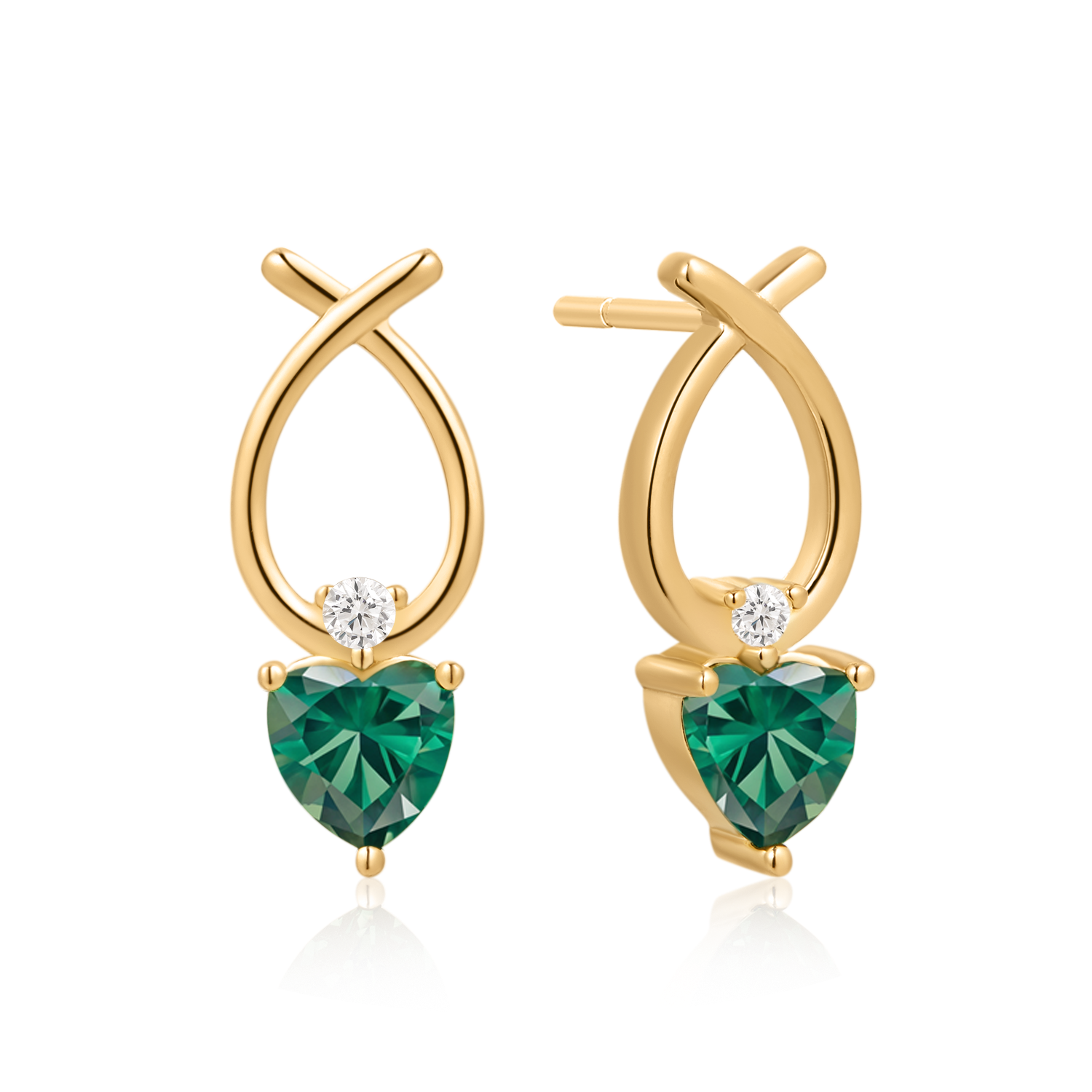 Sølvforgyldt ørestikker F10249318