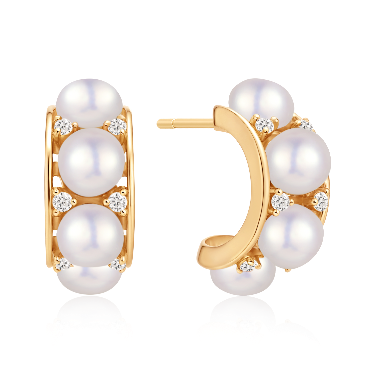 Sølvforgyldt ørestikker F10249774