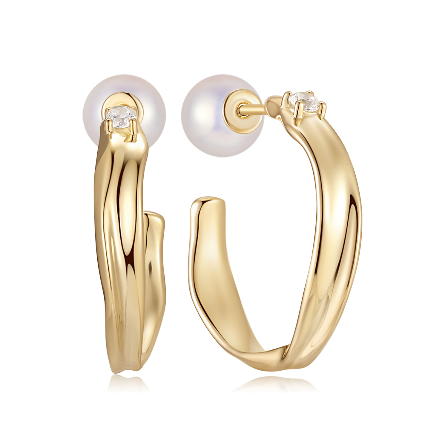 Sølvforgyldt ørestikker F10249837