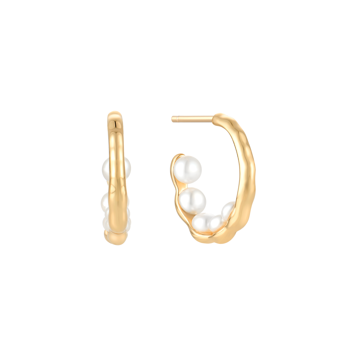 Sølvforgyldt creoler F10249856