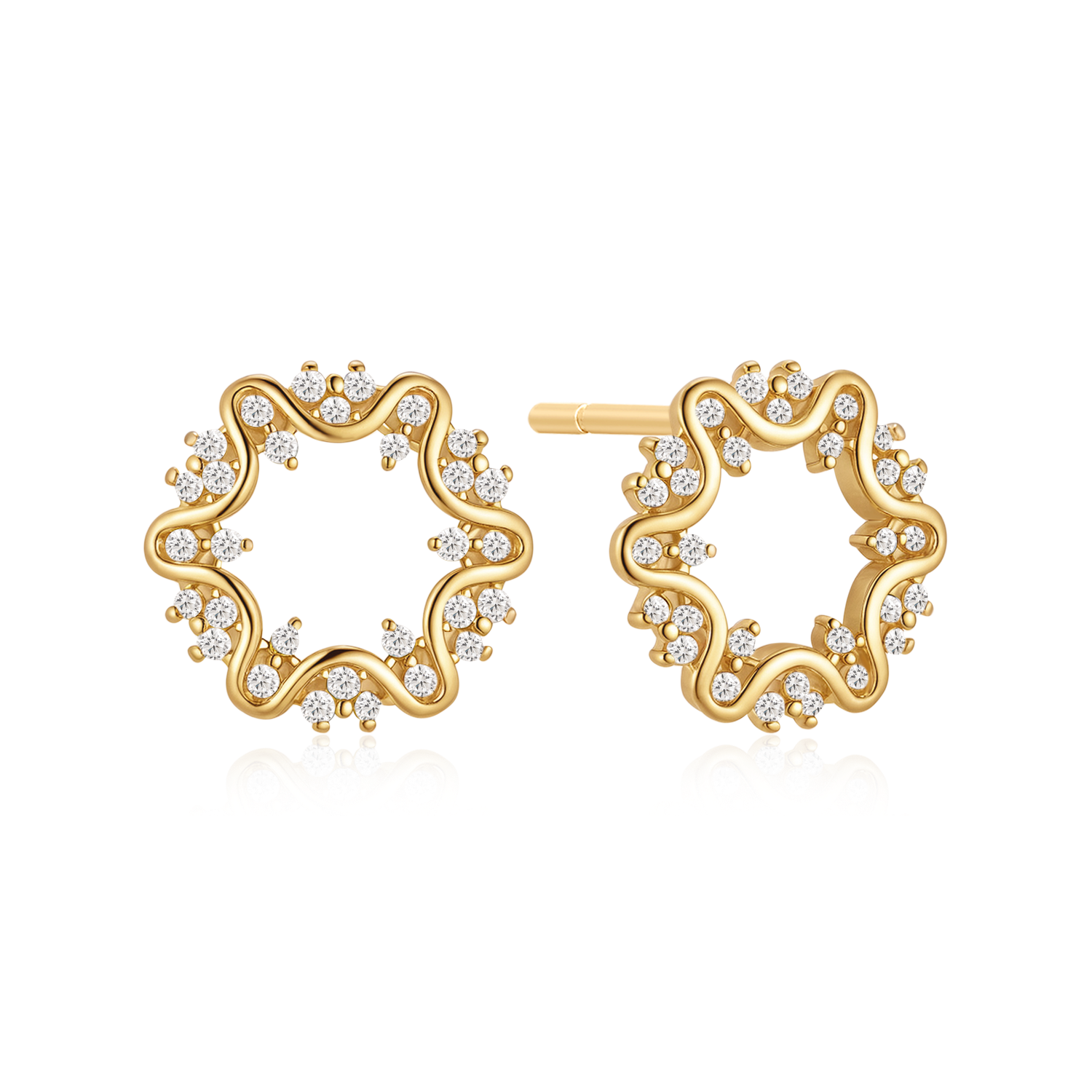 Sølvforgyldt ørestikker F10262008