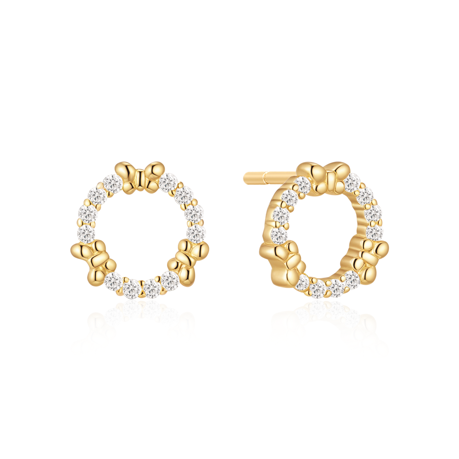 Sølvforgyldt ørestikker F10262663