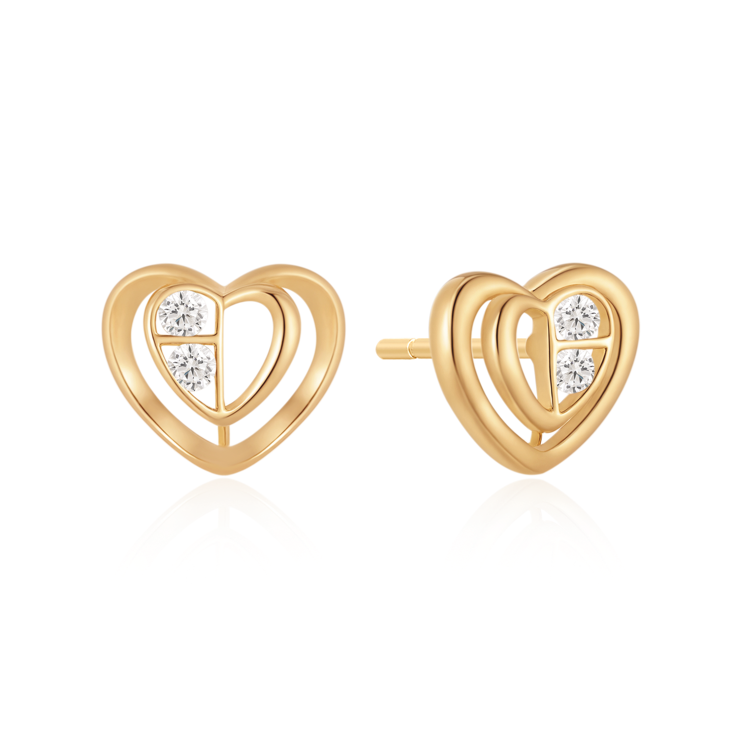 Sølvforgyldt ørestikker F10262880